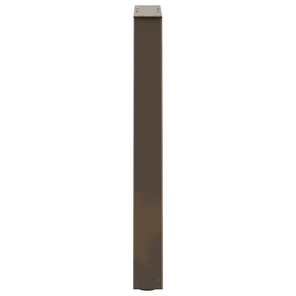Gambe per tavolo da pranzo a forma di V 2 pz in acciaio naturale 50x(72-73,3) cm