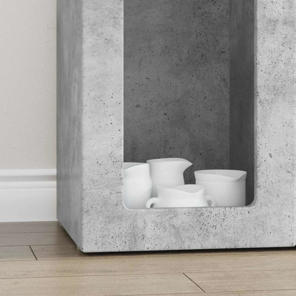 Credenza | Madia | Buffet da pranzo | Armadio da pranzo Grigio cemento 59 x 35 x 100,5 cm Legno multistrato