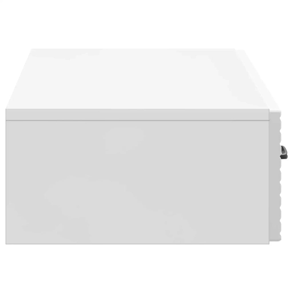 Tavolino da Parete Laterale Bianco Lucido 87,5 x 34,5 x 17 cm 898669