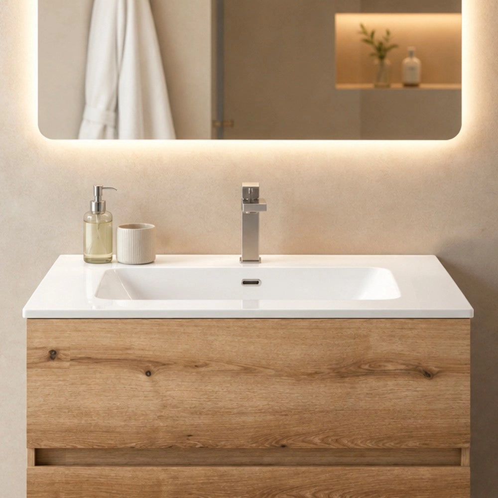 Lavabo consolle da appoggio LAV9060ES in ceramica 1 vasca 61x36.5 cm. bianco lucido