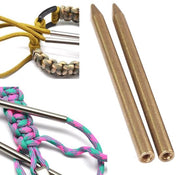 Set di due aghi per mano in metallo per tessere paracord - set di fidi per paracord - collane e collari per cani fai da te - materiale duraturo - aghi per tessere