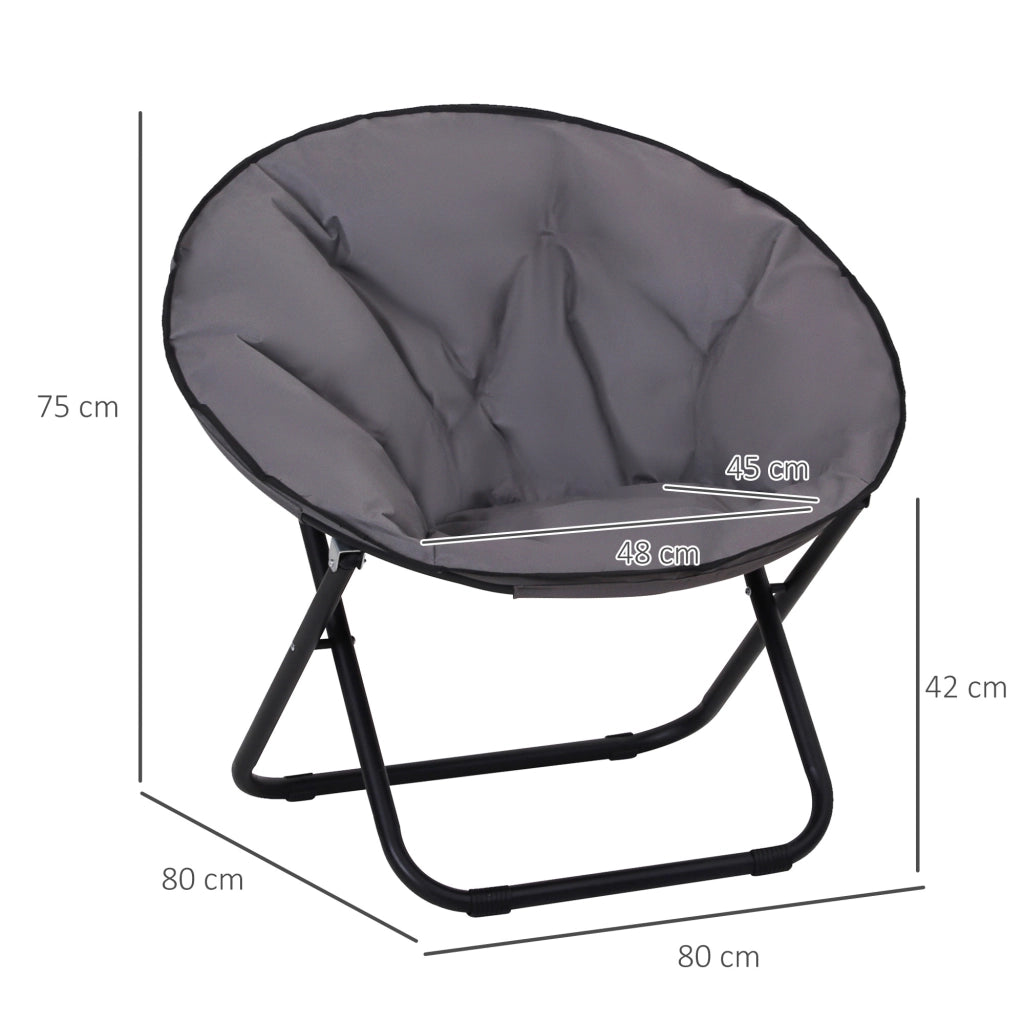 Poltrona a dondolo da giardino ¨C zephmum ¨C Grigio, PolyRattan, 80x80x75 cm