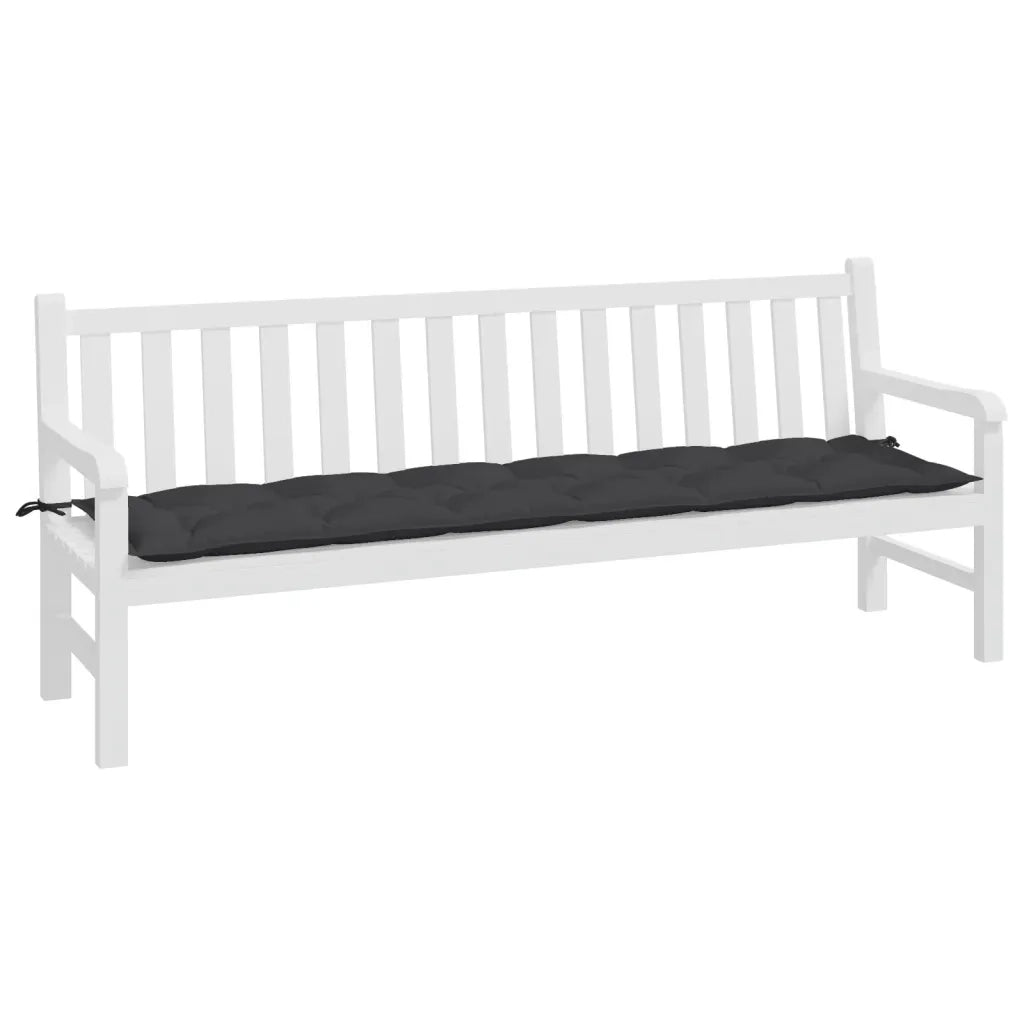 Cuscino per Panca Nero 200x50x7 cm in Tessuto Oxford 361647