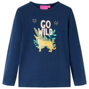 Maglietta da Bambino a Maniche Lunghe Blu Marino 140cod mxl 84109