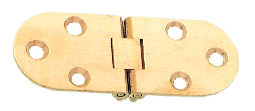 CERNIERA A BISCOTTO C/FERMO OTTONE SAT 80X30 MM**- MARIVA- 24,0 pz