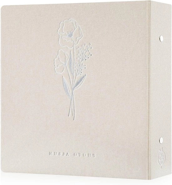 Album fotografico grande - per 1.000 foto - copertina in lino beige - 6x4 pollici