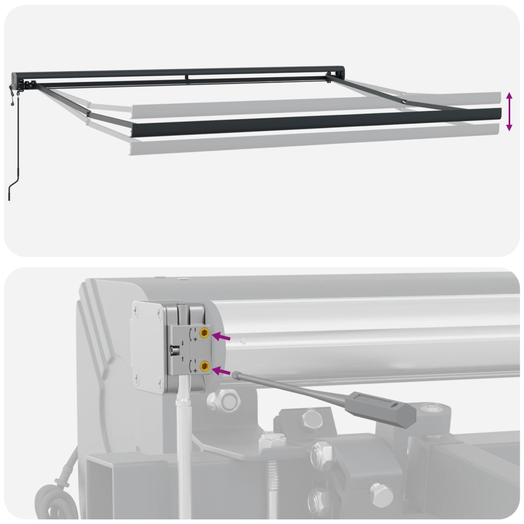 Tenda Retrattile Automatica Rossa e Bianca 350x250 cm