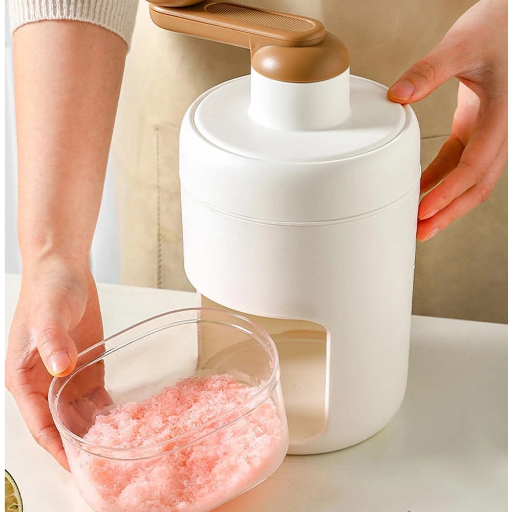 Trade Shop - Tritaghiaccio Manuale A Manovella Facile Da Usare Macchina Ghiaccio Tritato Granita Casa -