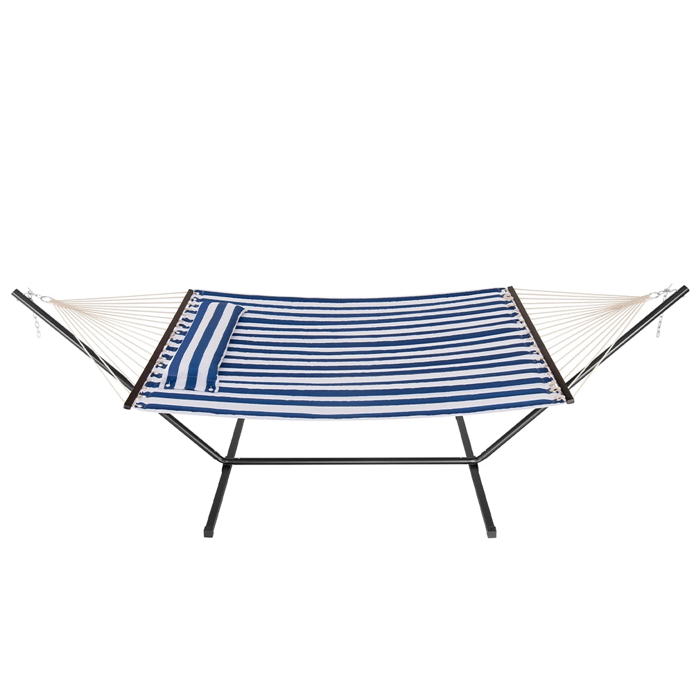 Amaca da Giardino Brasiliana con Cuscino e Supporto in Acciaio, portata 200kg 140x210cm