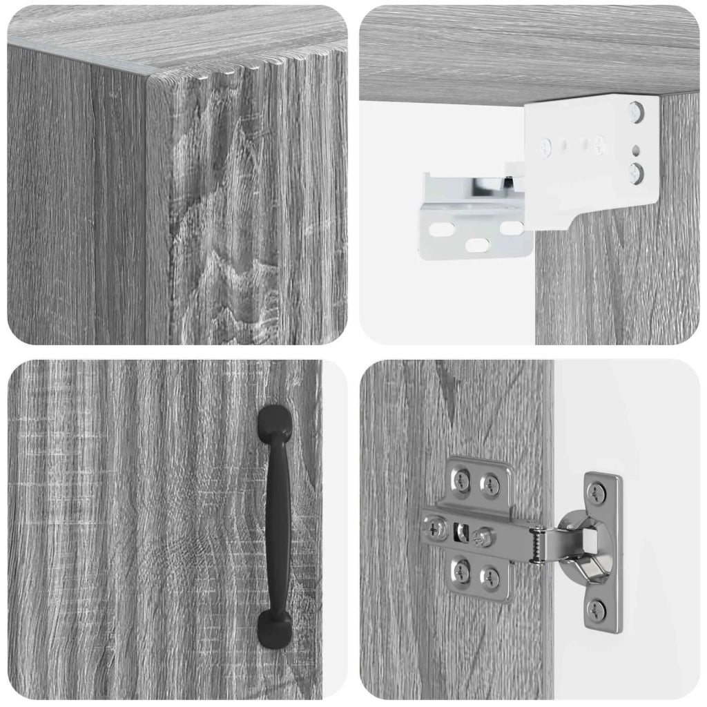 Armadio da bagno a muro HOORN Sonoma grigio 30 x 31 x 59 cm 897251