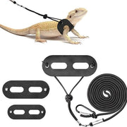 Harnas per Hagedis - 3 Set con Adattamento e Cintura per Reptili - Dimensioni S, M, L - Materiale in Pelle di Cuoio - per Baardagamen e Piccoli Animali di Compagnia