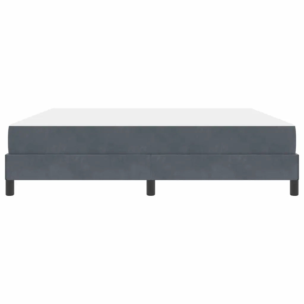 Letto a molle con materasso Grigio scuro 180 x 210 cm Tessuto