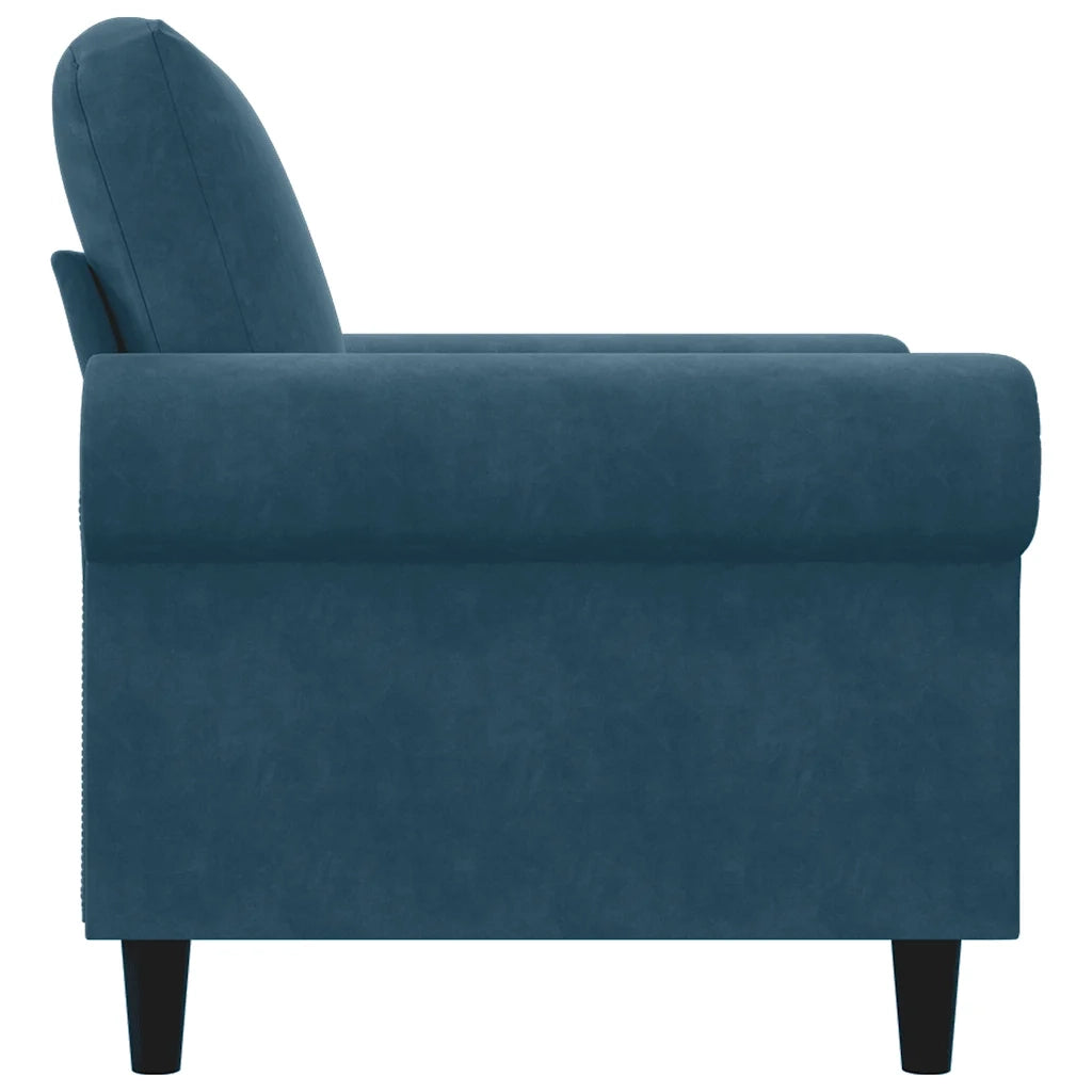 Divano Sedia-Poltrona Blu 60 cm Velluto 236701