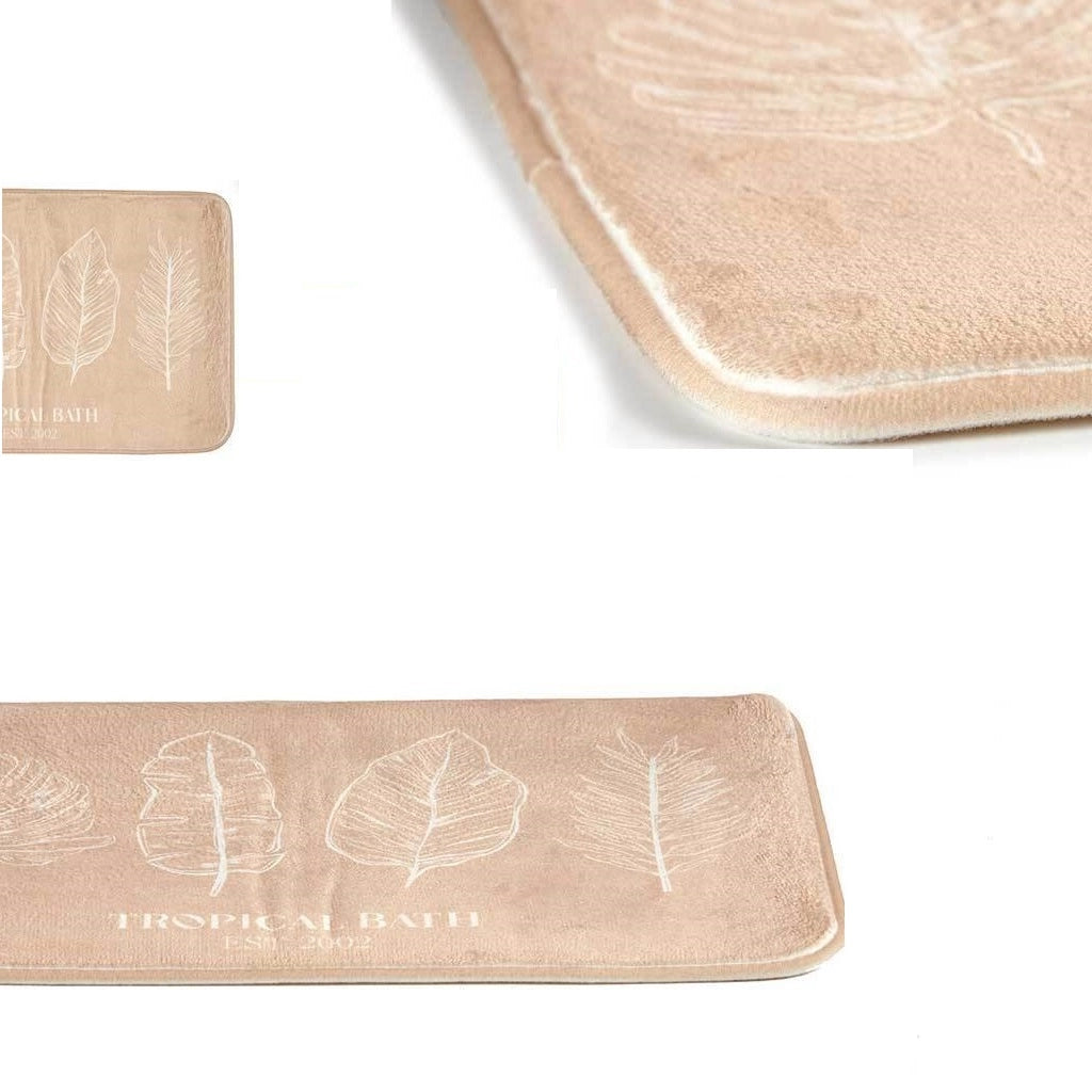 Tappeto da Bagno Beauty Super Assorbente Beauty 60x40 cm (Beige)