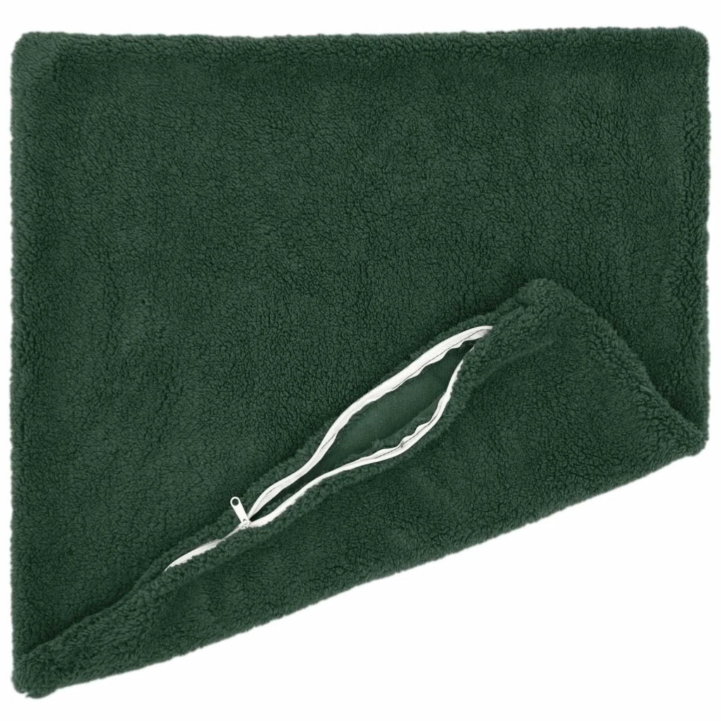 Federa 2 pcs HEERLEN Verde Scuro 80 x 80 cm Bouclé 913715