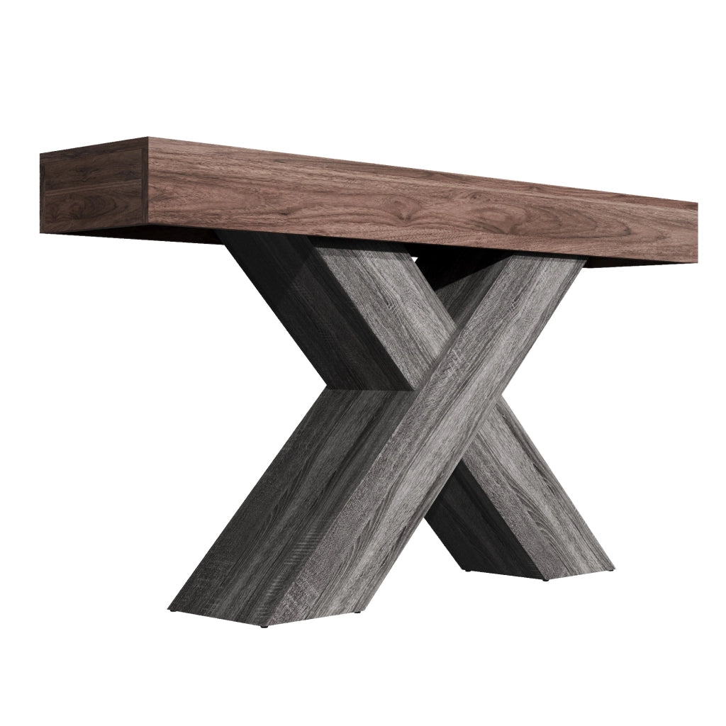 Tavolino Consolle con Gambe a X ¨C MINIMAL ¨C Legno, Truciolato, Salotto e Ingresso