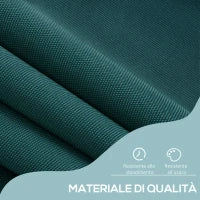 Tenda da Sole da Esterno 2x1.5m a Rullo con Manovella, Altezza e Angolazione Regolabile, Verde