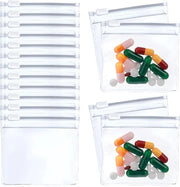 Pacchetti di medicinali - Pacchetti di medicinali riciclabili - Giornalieri AM PM - Organizzatore di medicinali da viaggio - Sacchetto di plastica per pillole - 12 pezzi.