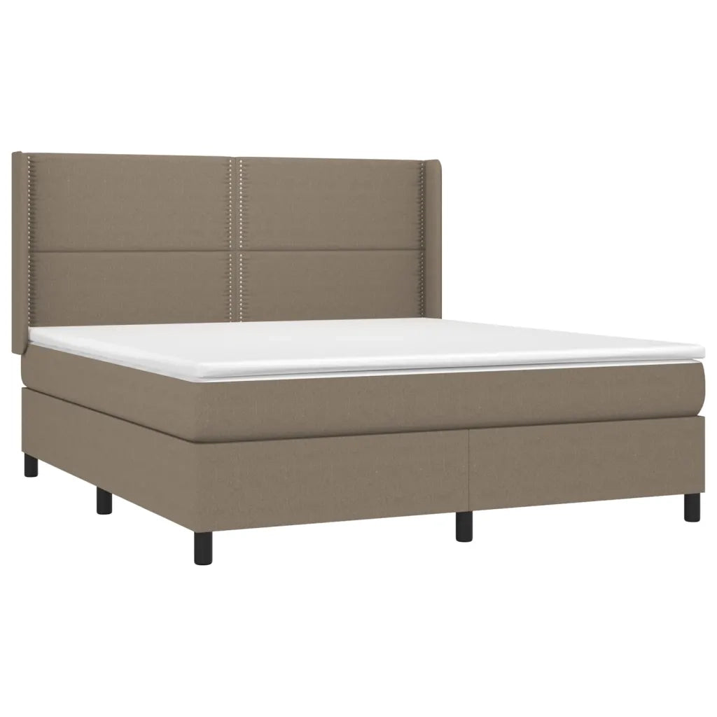 Giroletto a Molle con Materasso Tortora 180x200 cm in Tessuto 3131373