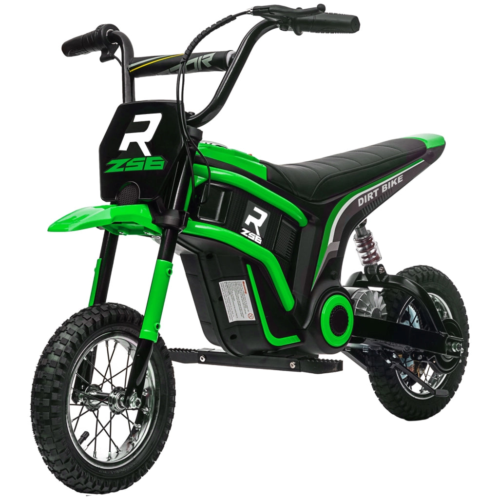 Moto Elettrica Bambini Verde 2 Velocit¨¤ 8-12 Anni ¨C zephmum ¨C 8-16km/h
