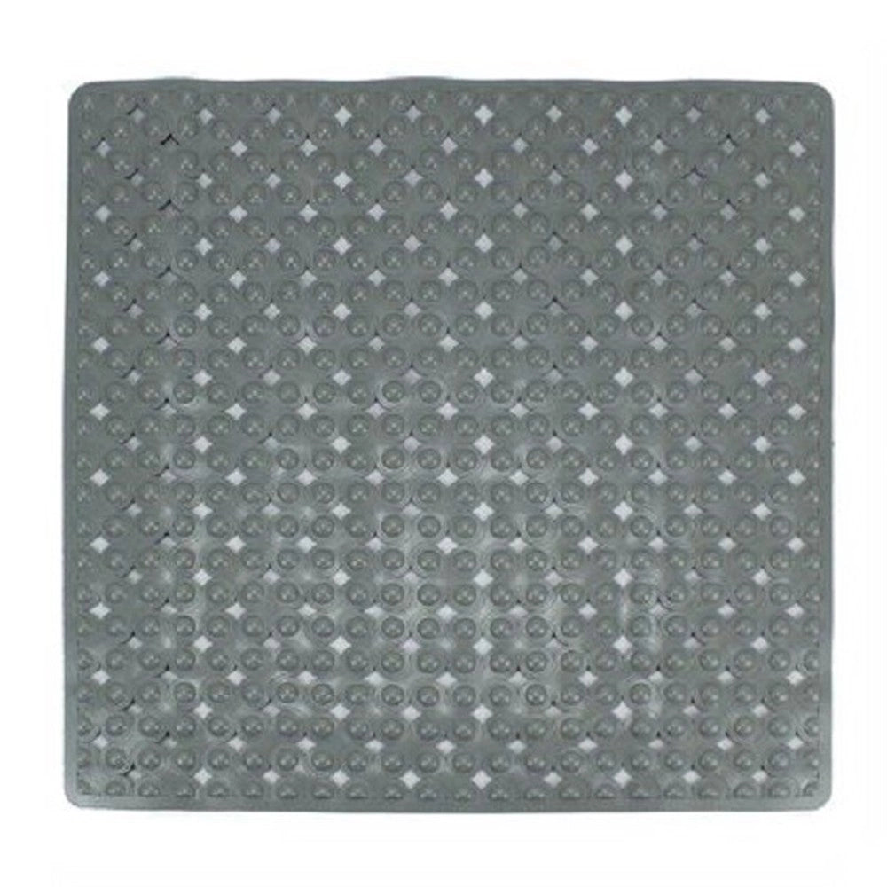 Trade Shop - Tappeto Tappetino Grigio Antiscivolo Per Vasca Da Bagno Doccia 52 X 52 Cm 79761 -