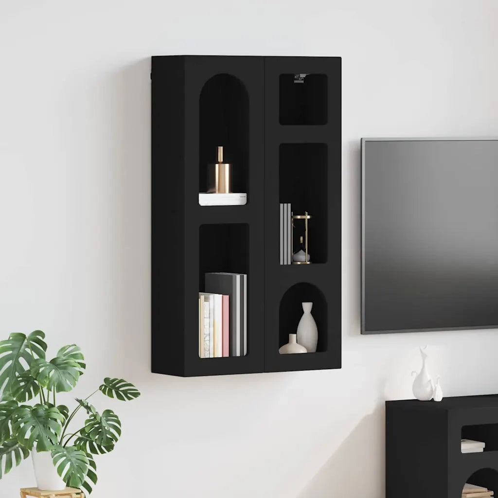 Armadio pensile Nero 59 x 20 x 100 cm Legno multistrato CFW2110058