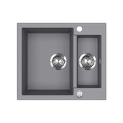 Bergström Lavello Grigio 58 x 50 cm con 2 lavelli