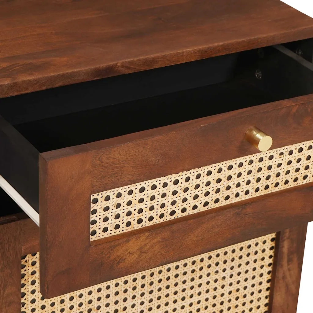 Comodini | Armadio da Notte | Mobiletto da notte con cassetto 50 x 33 x 60 cm Legno di mango massello
