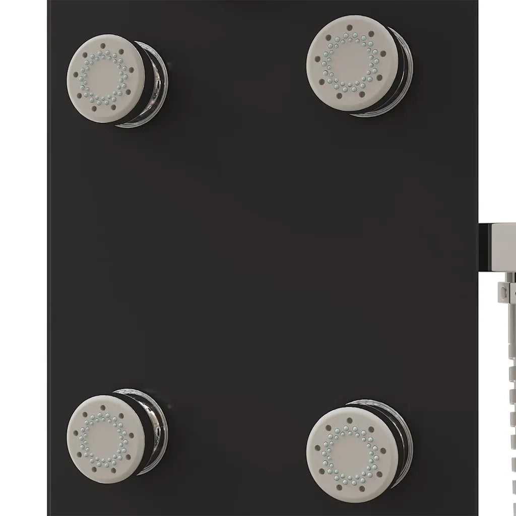 vidaXL Pannello Doccia in Vetro 25x47,5x130 cm Nero