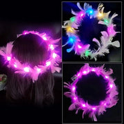 Fascia LED con pennacchi - 10 luci LED - Diametro 20 cm