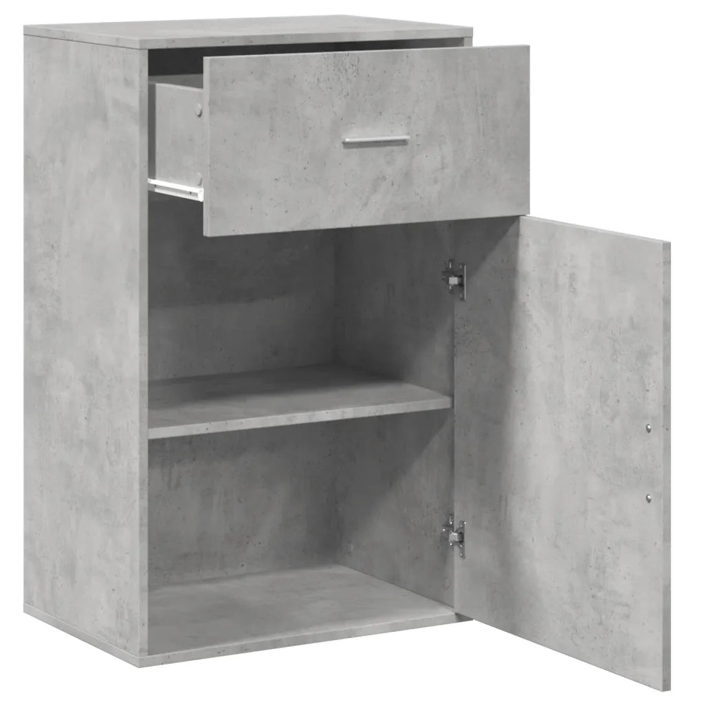 Armadietto Grigio Cemento 56,5x39x90 cm in Legno Multistrato 840712