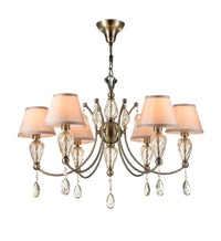 Lampadario Royal Classic in Metallo e Vetro Murano Bronzo