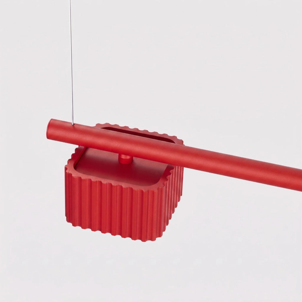 Lampadario RIFF 4 rosso Gx53