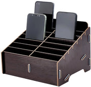 Telefonoboxe con 14 Compartimenti - Desktop - 218 x 176 x 150 mm - Houten - Portatile