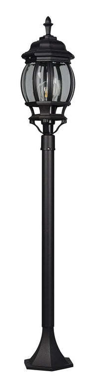 Lampada Palo da Esterno Attacco E27 in Alluminio Nero Opaco