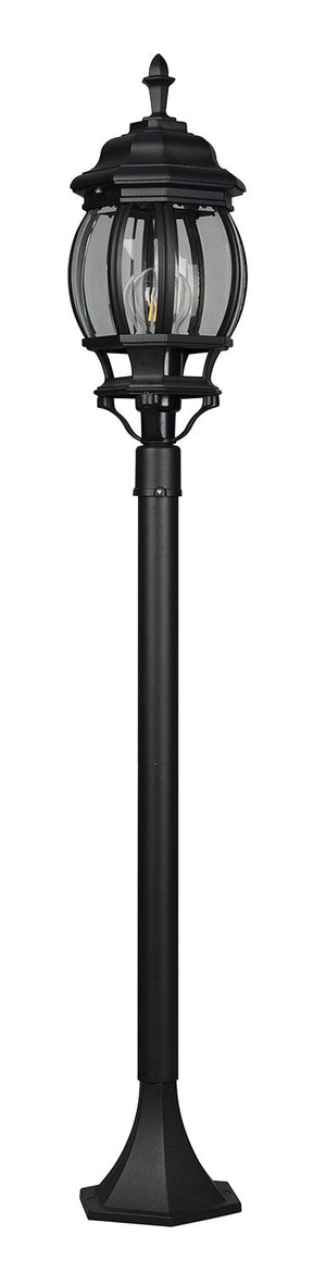 Lampada Palo da Esterno Attacco E27 in Alluminio Nero Opaco