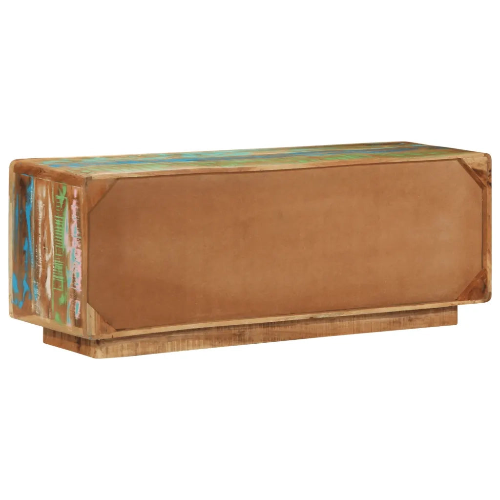 Mobile Porta TV 110x30x40 cm in Legno Massello di Recupero 4009377