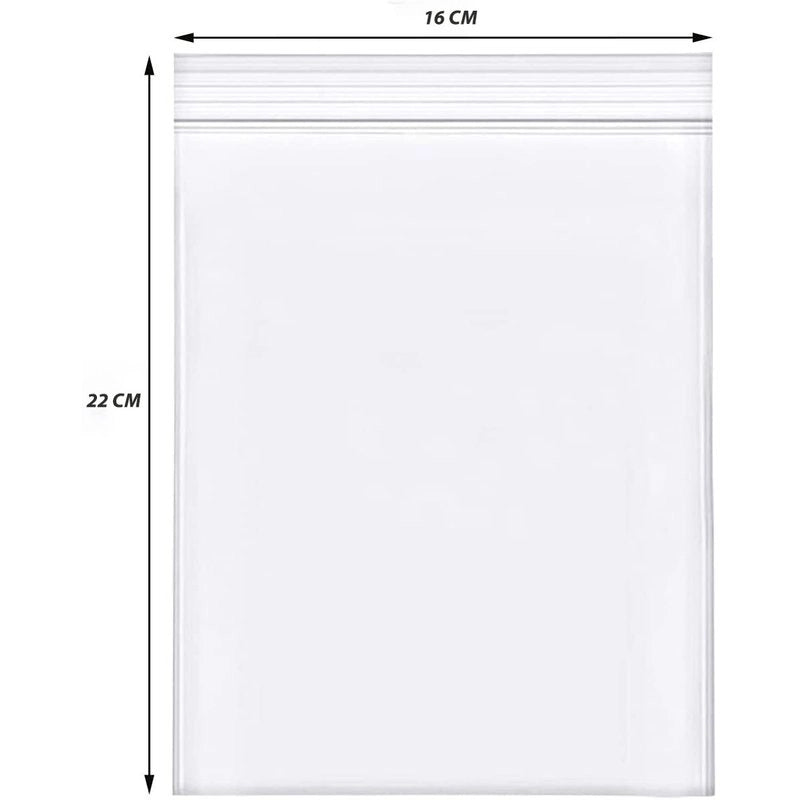 1000 Pezzi Buste Zip Trasparenti 16x22 cm Spessore 50 Micron Richiudibili