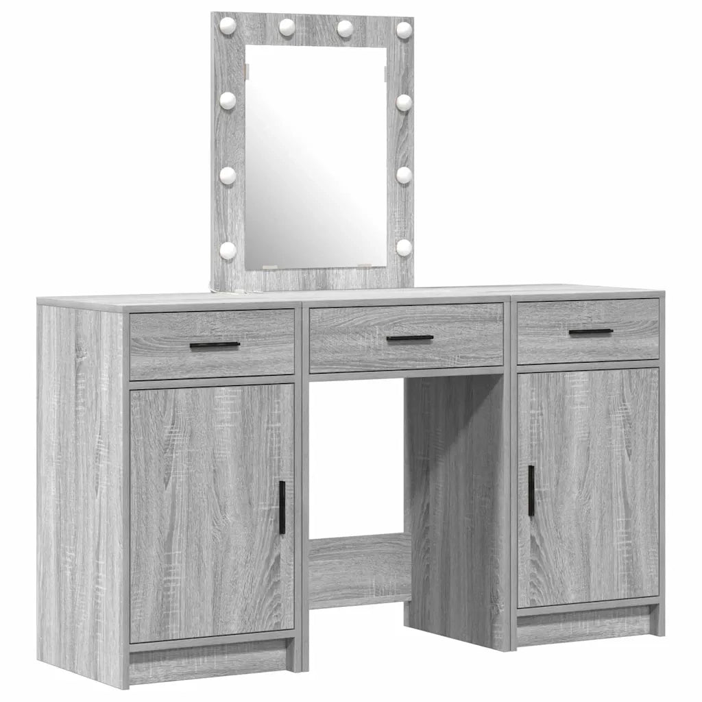 Toeletta | Tavolo da Trucco Grigio 50 x 41 x 135 cm Legno multistrato