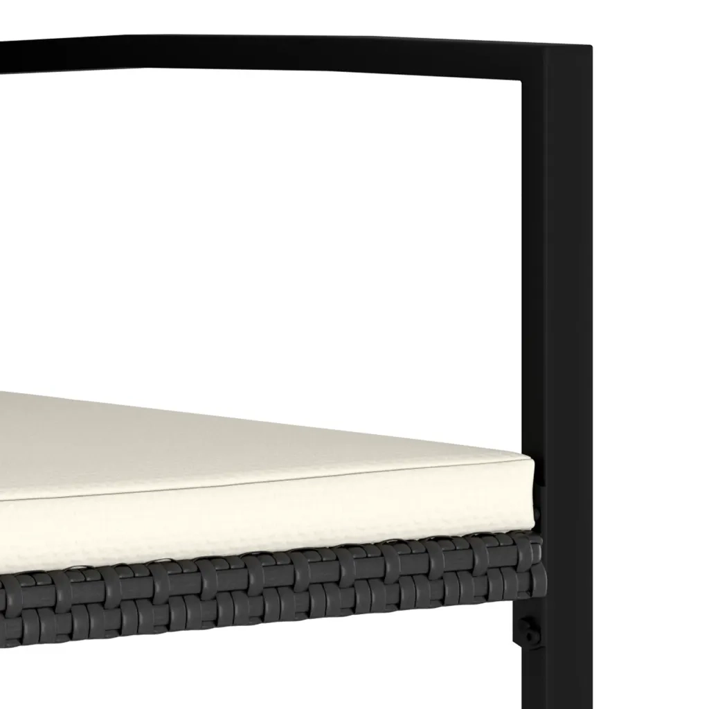 Sedie da Pranzo per Giardino 2 pz in Polyrattan Nero 315110