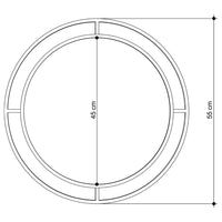 Specchio Bubble 57x57 cm con doppia cornice in metallo oro