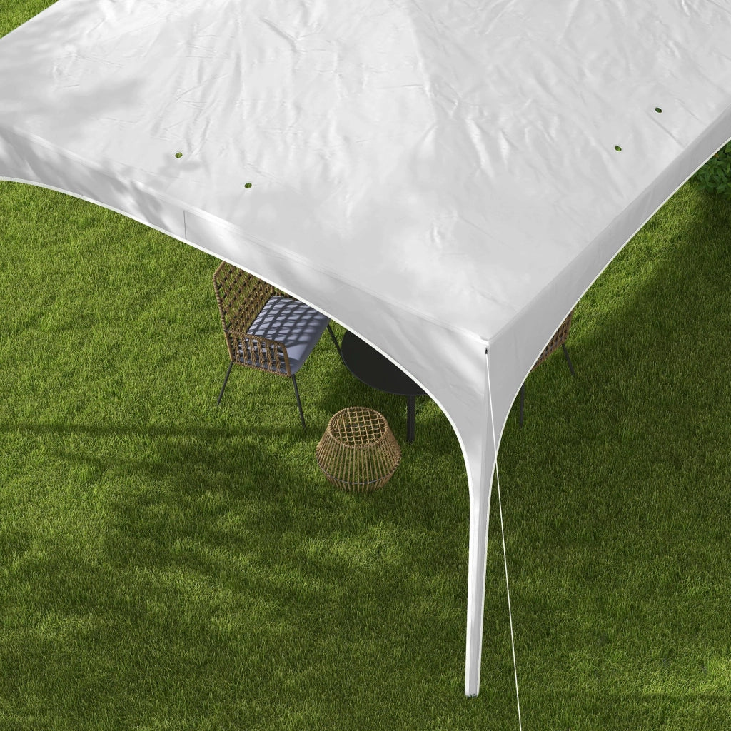 Gazebo da Giardino Pieghevole Regolabile ¨C zephmum ¨C Bianco