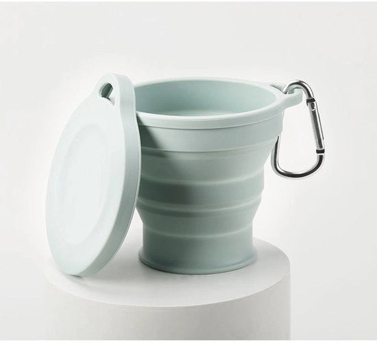 Due bicchieri siliconici pieghevoli - 180 ml - Bicchiere pieghevole - Pocket Cup - Bicchiere da viaggio - Bicchiere per caffè/te - BPA - Bicchiere da viaggio pieghevole riutilizzabile - Bicchiere da viaggio portatile per picnic - camping