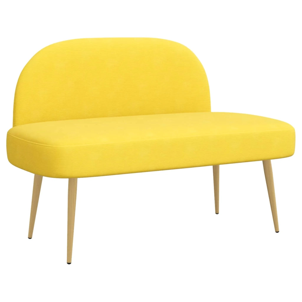 Panchina imbottita con schienale Giallo chiaro 110 x 60 x 76 cm 42040782