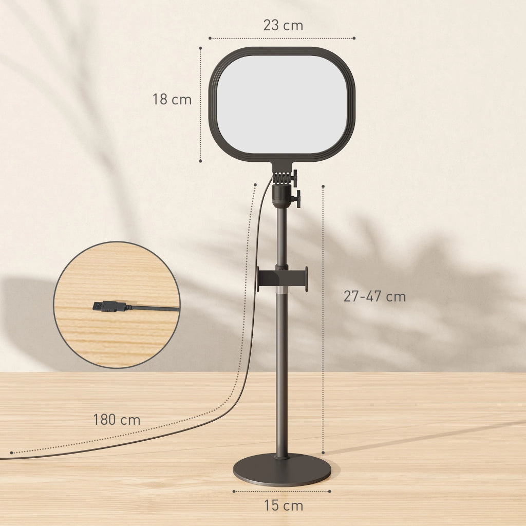 Lampada da scrivania LED regolabile ¨C zephmum ¨C 5 colori 10 livelli USB timer supporto telefono nero
