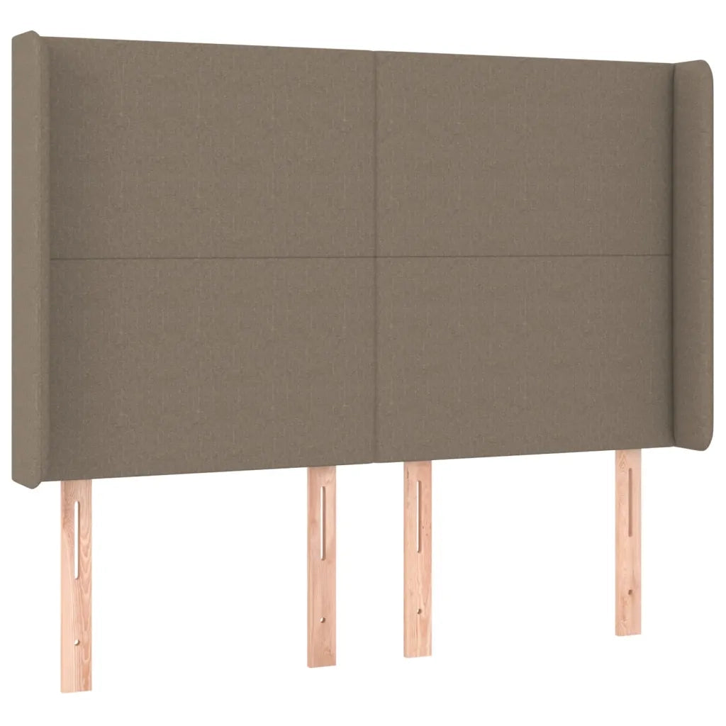 Testiera a LED Tortora 147x16x118/128 cm in Tessuto 3123770