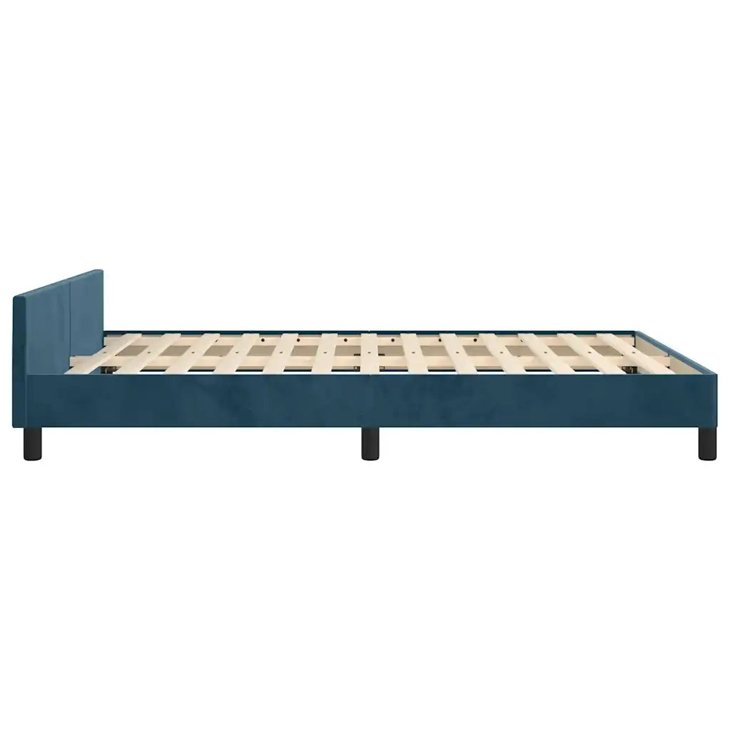 Giroletto con Testiera Blu Scuro 140x200 cm in Velluto cod mxl 63330