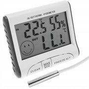 Stazione Meteo Digitale con Igrometro e Sensore Esterno – Display LCD, Magnete Integrato, Alimentazione LR44