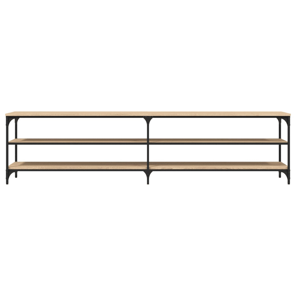 Mobile TV Rovere Sonoma 200x30x50cm Legno Multistrato e Metallo 826760