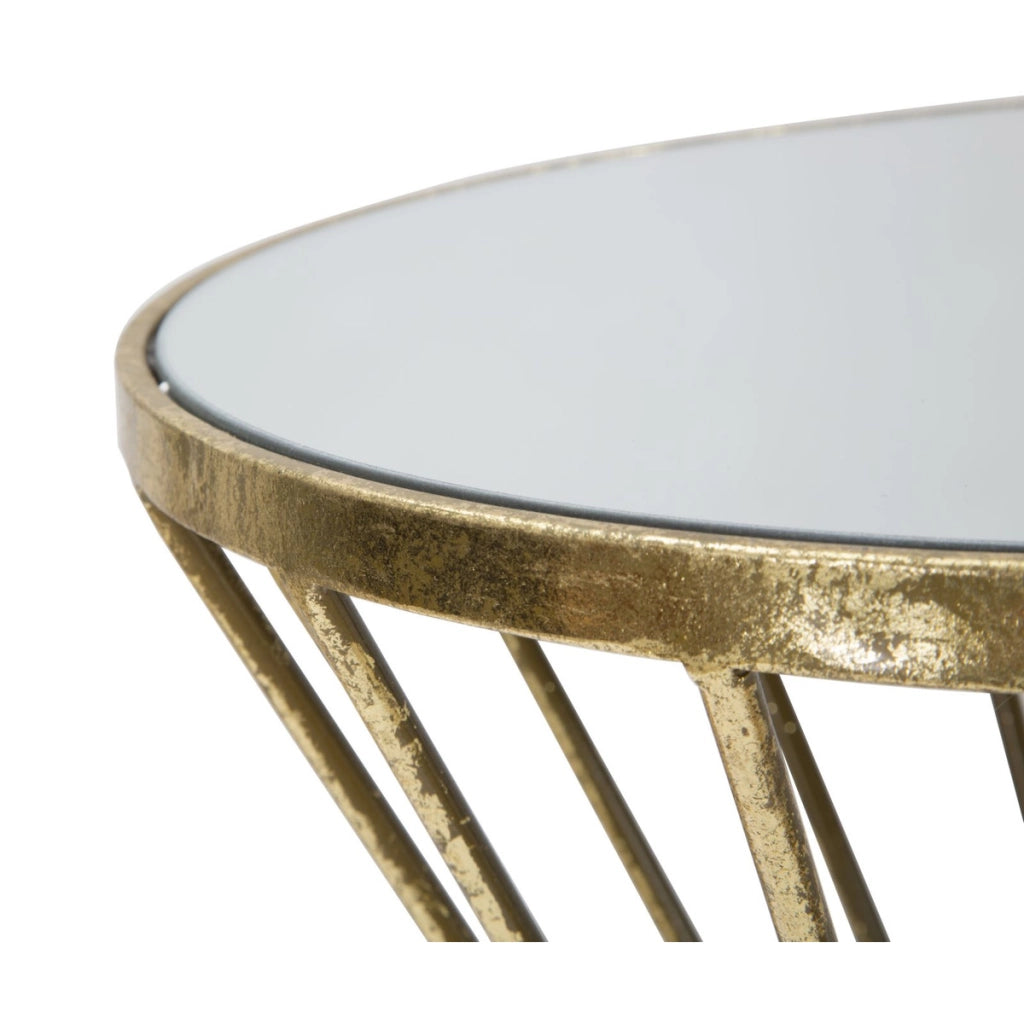 Tavolo VKH591, Oro, Metallo, 35x35x70 cm